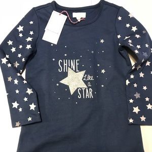 Girls blue sweater dress. NWT. Size 6